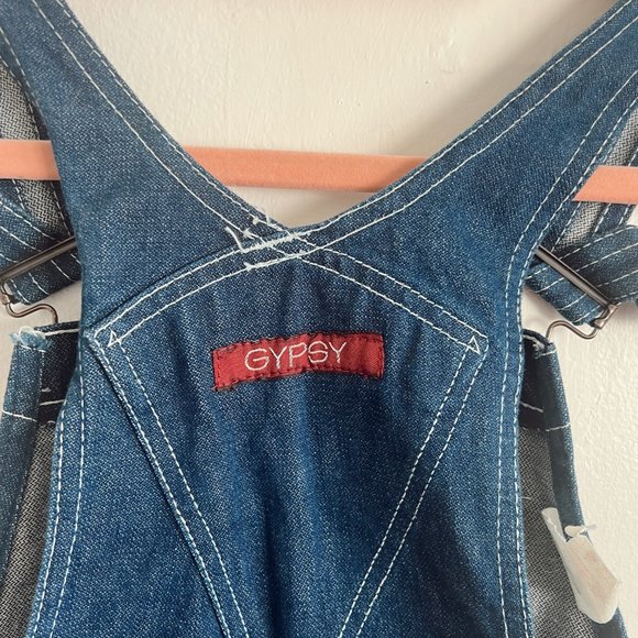 1970's Vintage Dark Wash Denim Overalls | Vintage 70s Clothing - Picture 5 of 5